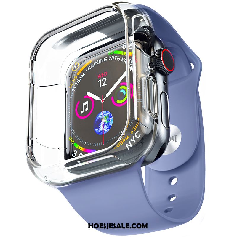 Verstrikking Zorgvuldig lezen zondag Apple Watch Series 5 Hoesje Hoes Accessoires Plating Blauw Trend Goedkoop