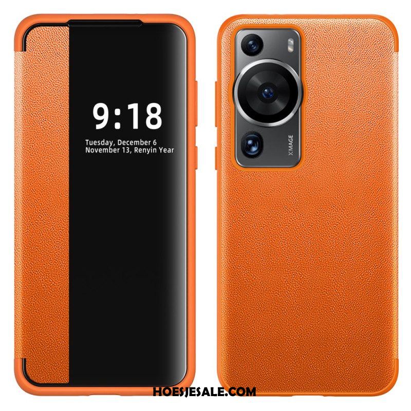 Bescherming Hoesje voor Huawei P60 Pro Imitatieleer