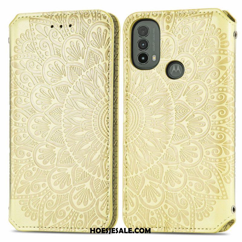 Bescherming Hoesje voor Moto E40 / E30 / E20 Folio-hoesje Mandala