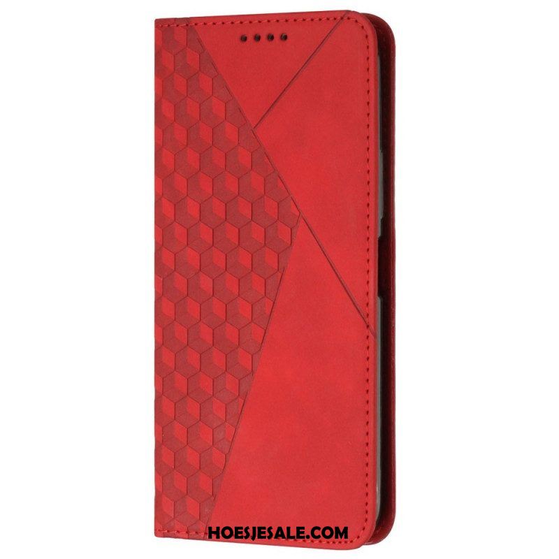 Bescherming Hoesje voor Oppo Find X5 Folio-hoesje Patroon Van Imitatieleer