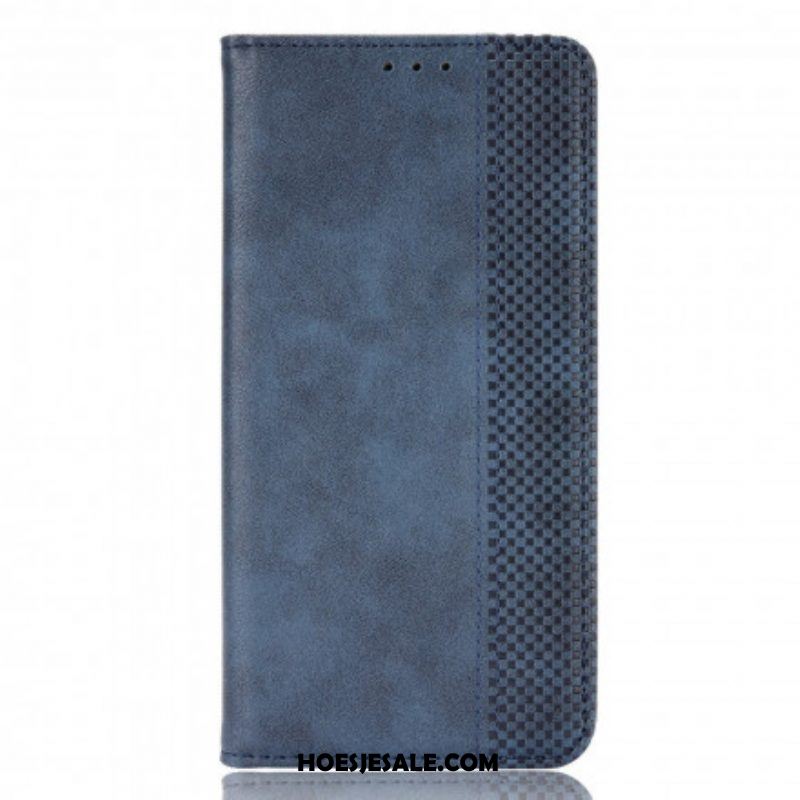 Bescherming Hoesje voor Oppo Reno 6 5G Folio-hoesje Gestileerd Vintage Leereffect