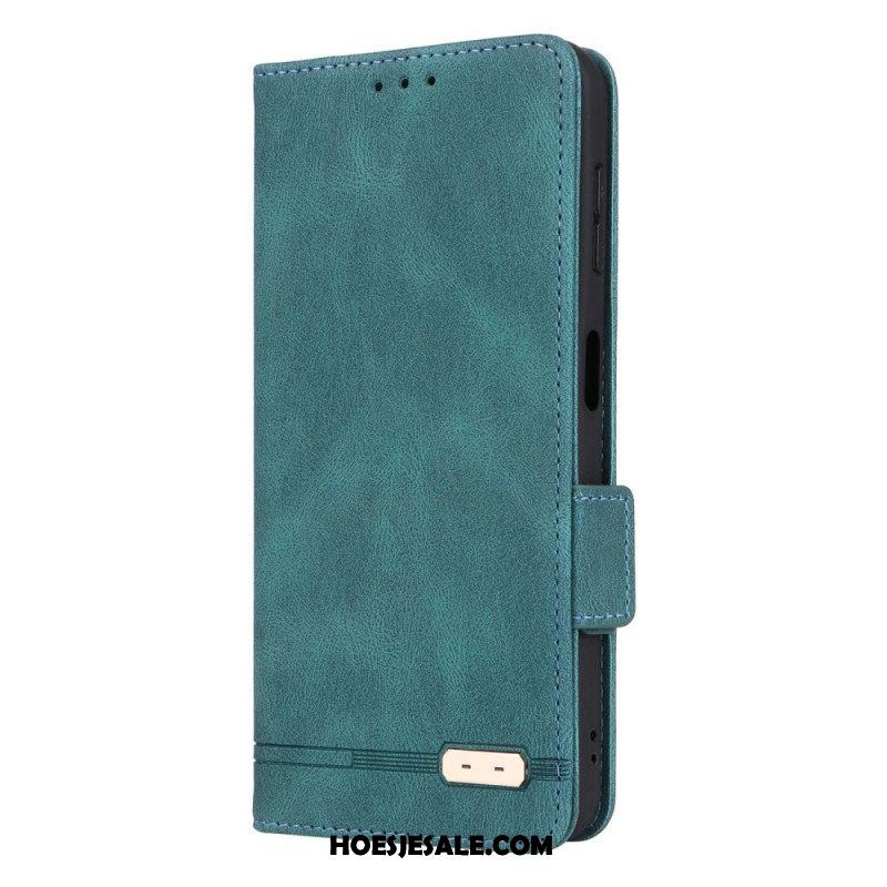 Bescherming Hoesje voor Samsung Galaxy A14 / A14 5G Folio-hoesje Leer Textuur