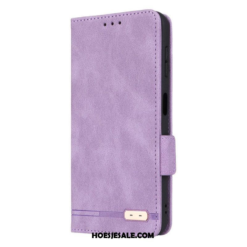 Bescherming Hoesje voor Samsung Galaxy A14 / A14 5G Folio-hoesje Leer Textuur