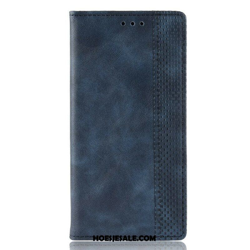 Bescherming Hoesje voor Samsung Galaxy A42 5G Folio-hoesje Gestileerd Vintage Leereffect