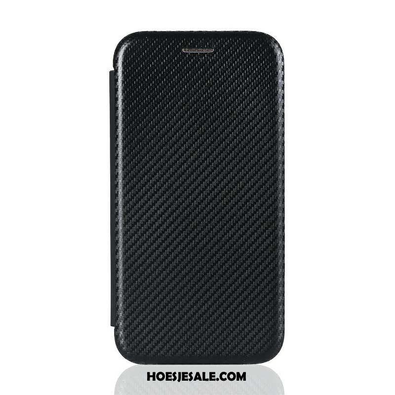 Bescherming Hoesje voor Samsung Galaxy A42 5G Folio-hoesje Koolstofvezel