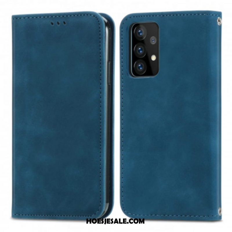 Bescherming Hoesje voor Samsung Galaxy A52 4G / A52 5G / A52s 5G Folio-hoesje Chique Leereffect