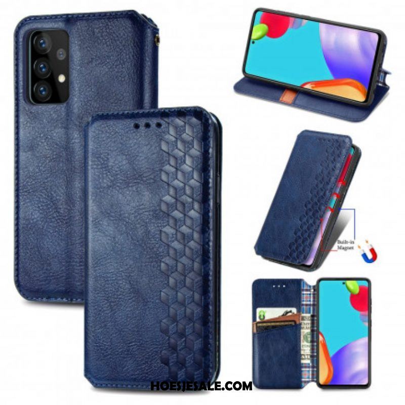 Bescherming Hoesje voor Samsung Galaxy A52 4G / A52 5G / A52s 5G Folio-hoesje Leereffect Diamanttextuur