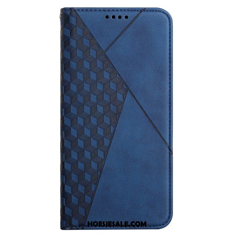 Bescherming Hoesje voor Samsung Galaxy M12 / A12 Folio-hoesje Geo Leereffect