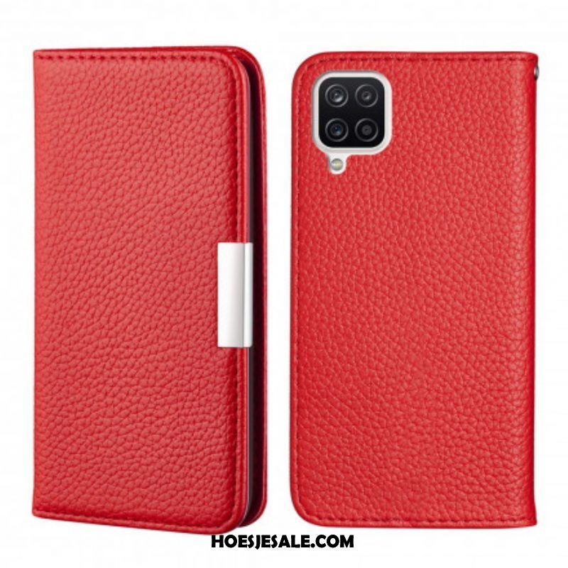 Bescherming Hoesje voor Samsung Galaxy M12 / A12 Folio-hoesje Imitatieleer Litchi Ultra Chic