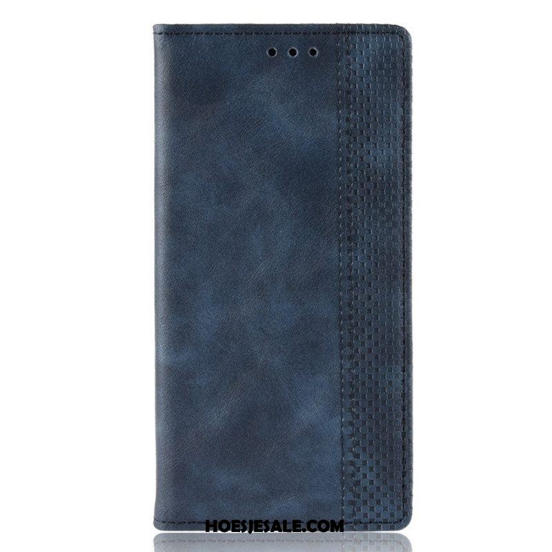 Bescherming Hoesje voor Samsung Galaxy M32 Folio-hoesje Gestileerd Vintage Leereffect