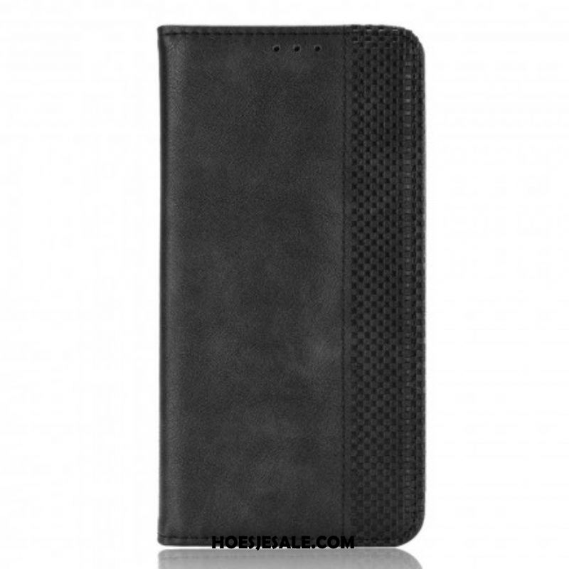 Bescherming Hoesje voor Samsung Galaxy S21 Ultra 5G Folio-hoesje Gestileerd Vintage Leereffect