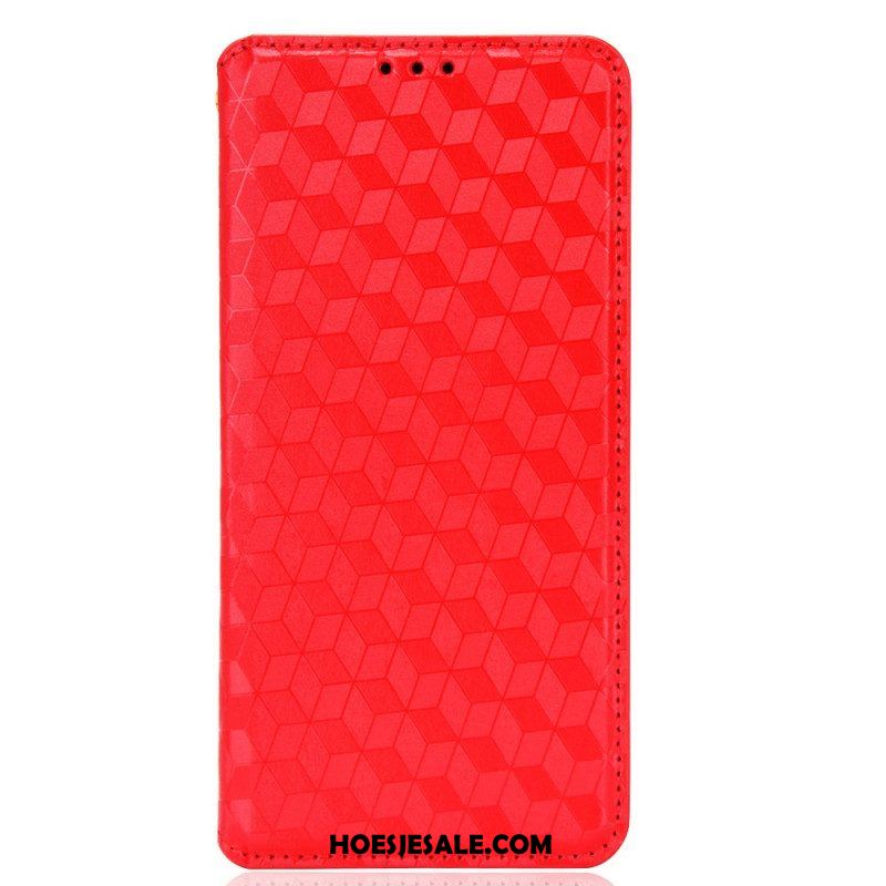 Bescherming Hoesje voor Samsung Galaxy S22 5G Folio-hoesje Diamant Leereffect