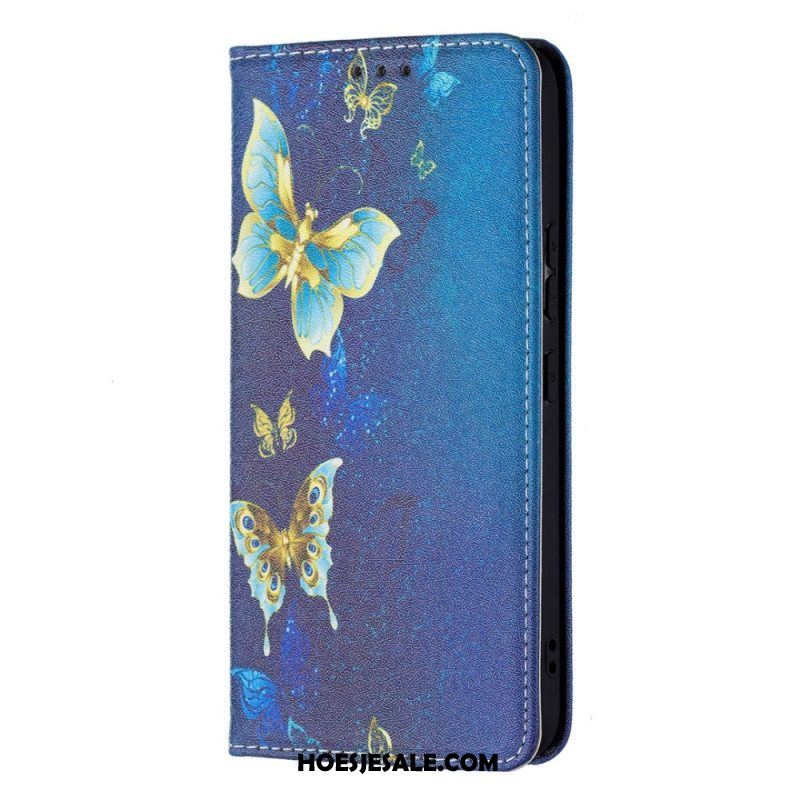 Bescherming Hoesje voor Samsung Galaxy S22 5G Folio-hoesje Kleurrijke Vlinders