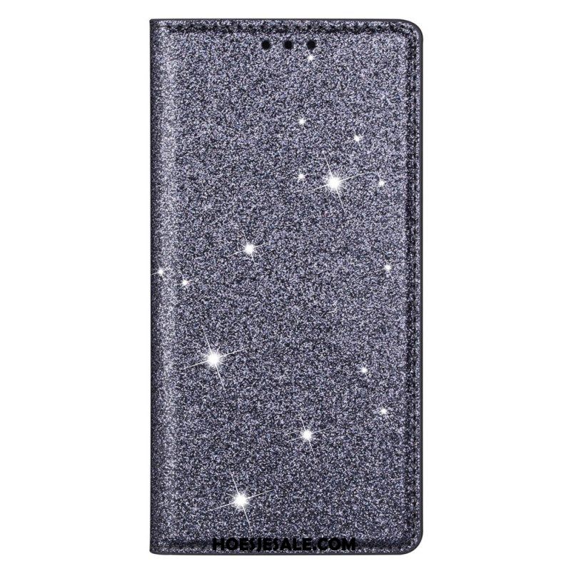 Bescherming Hoesje voor Samsung Galaxy S22 5G Folio-hoesje Paillettenstijl