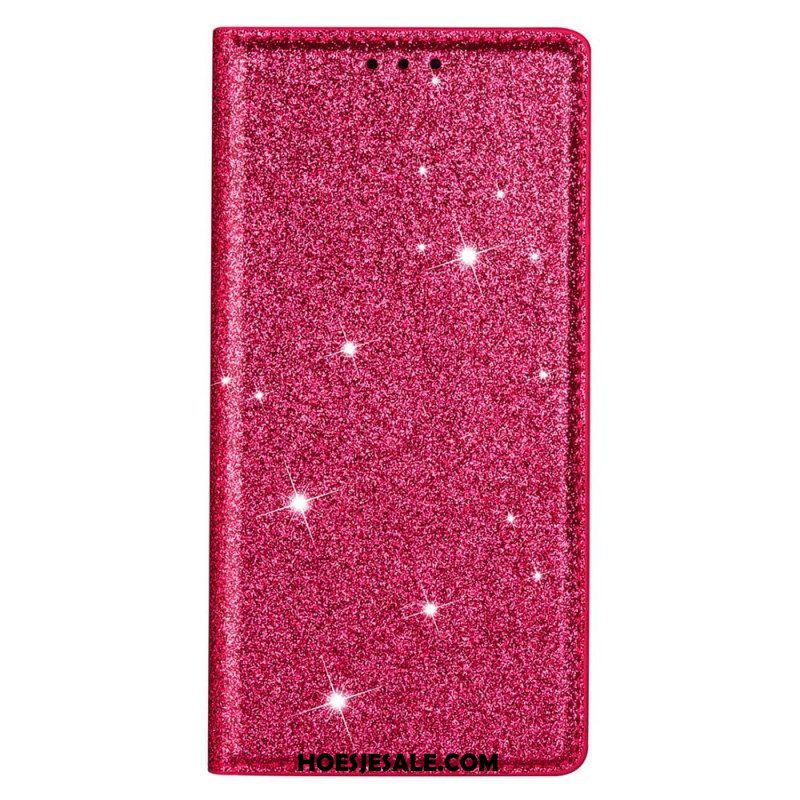 Bescherming Hoesje voor Samsung Galaxy S22 5G Folio-hoesje Paillettenstijl