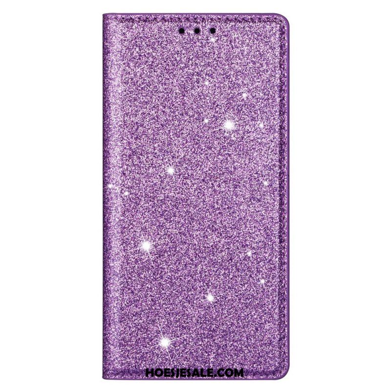 Bescherming Hoesje voor Samsung Galaxy S22 5G Folio-hoesje Paillettenstijl