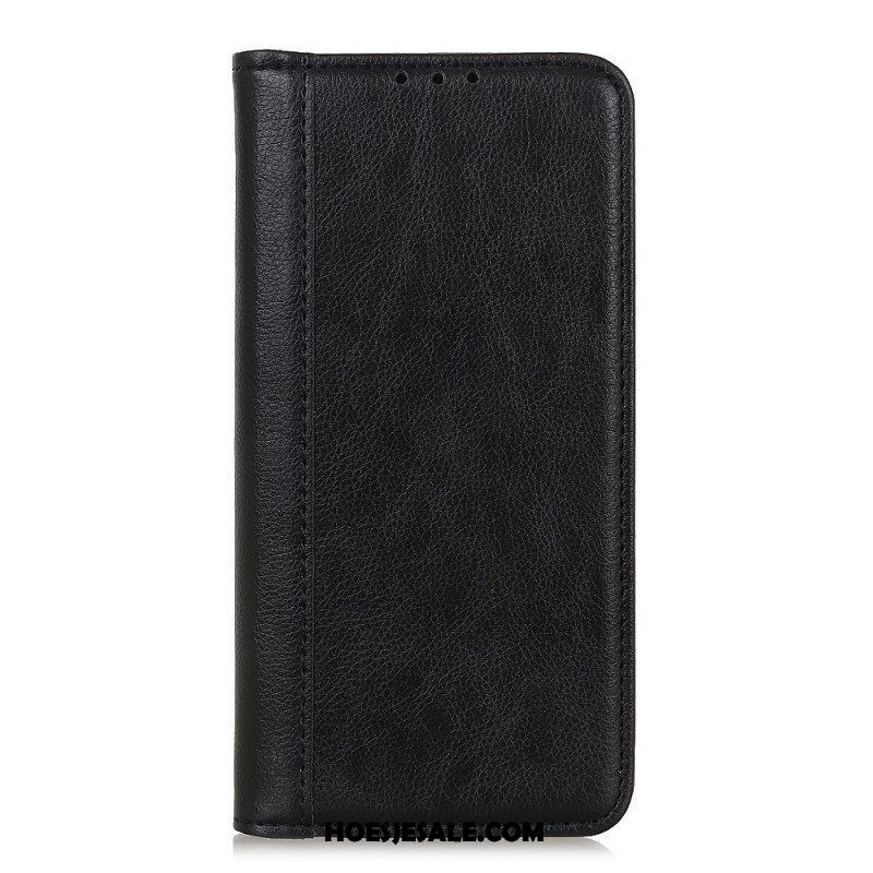 Bescherming Hoesje voor Samsung Galaxy S22 Ultra 5G Folio-hoesje Elegantie Split Litchi Leer