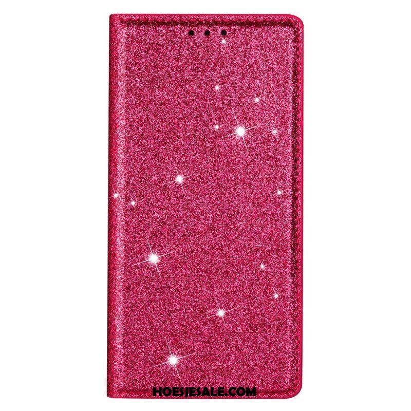 Bescherming Hoesje voor Samsung Galaxy S22 Ultra 5G Folio-hoesje Paillettenstijl