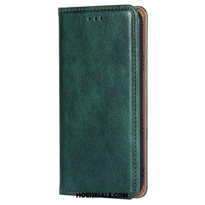 Bescherming Hoesje voor Samsung Galaxy S23 Plus 5G Folio-hoesje Kunstleer Stiksels