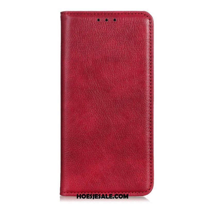 Bescherming Hoesje voor Samsung Galaxy S23 Plus 5G Folio-hoesje Litchi Splitleer