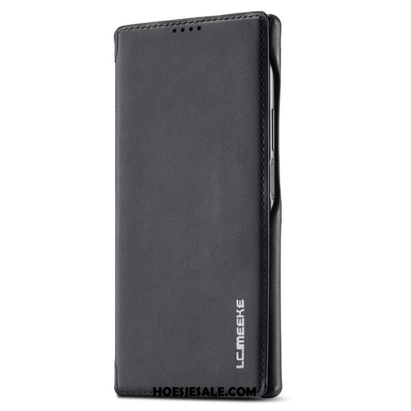 Bescherming Hoesje voor Samsung Galaxy S23 Ultra 5G Folio-hoesje Ledereffect Lc.imeeke Ledereffect