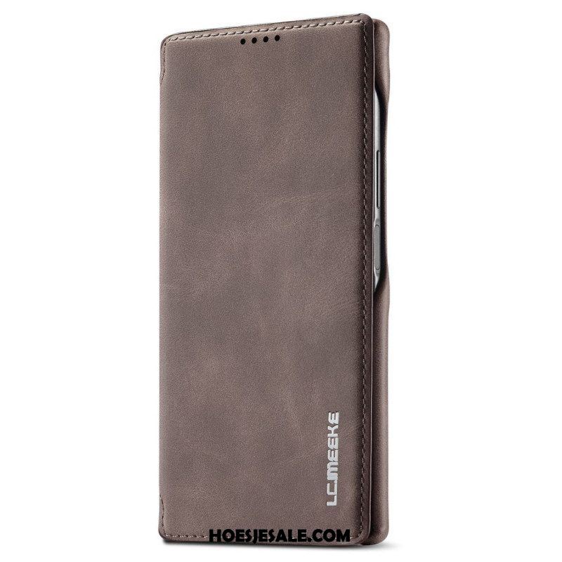 Bescherming Hoesje voor Samsung Galaxy S23 Ultra 5G Folio-hoesje Ledereffect Lc.imeeke Ledereffect