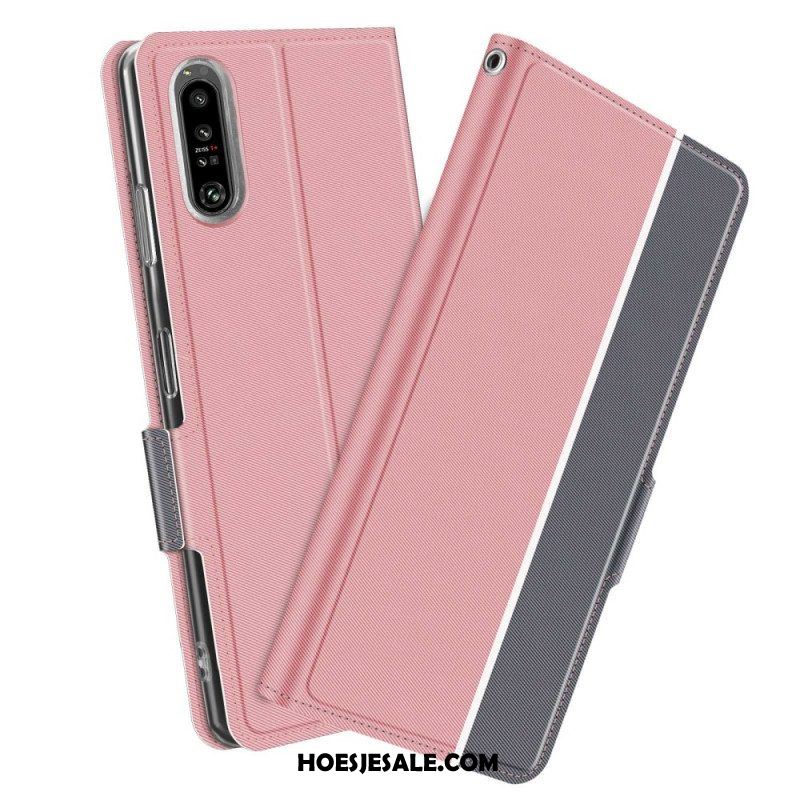 Bescherming Hoesje voor Sony Xperia 1 IV Folio-hoesje Tweekleurige Baiyu