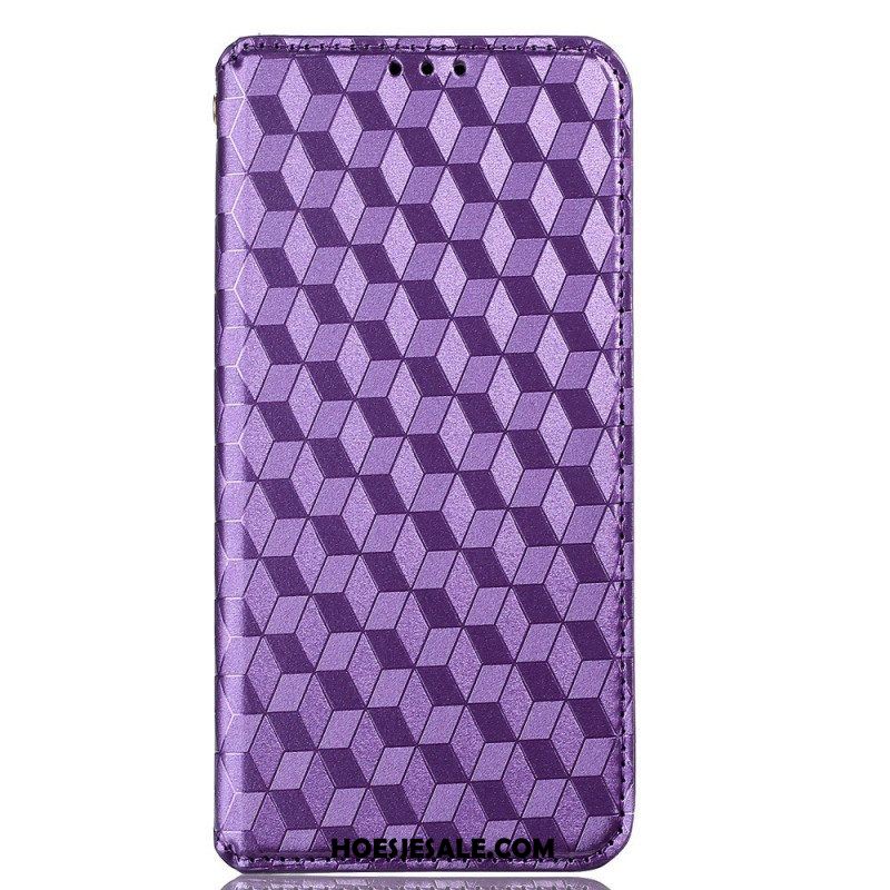 Bescherming Hoesje voor Sony Xperia 10 IV Folio-hoesje 3d Kubussen