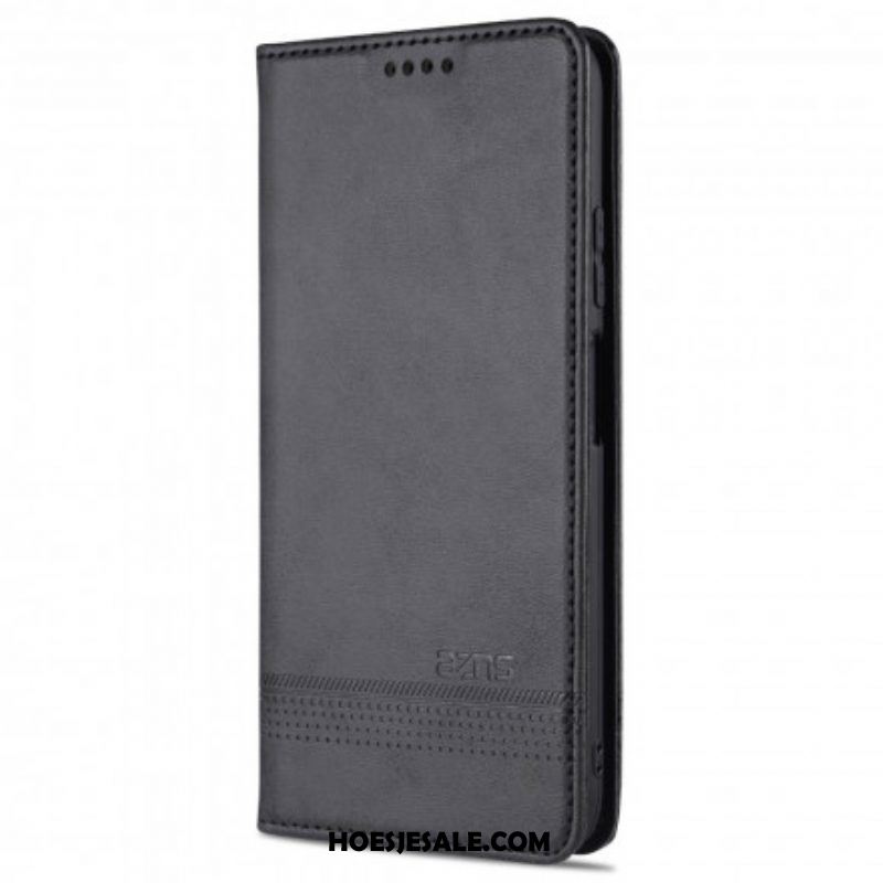 Bescherming Hoesje voor Xiaomi Redmi Note 10 / 10S Folio-hoesje Azns Leerstyling