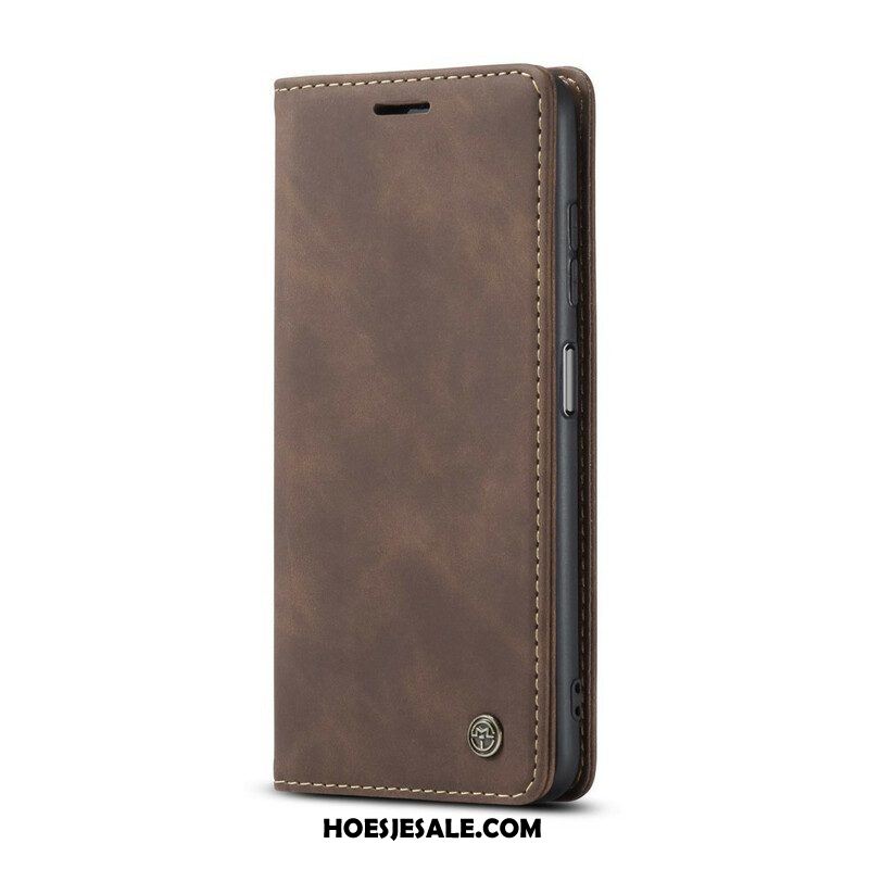 Bescherming Hoesje voor Xiaomi Redmi Note 10 / 10S Folio-hoesje Caseme Leereffect