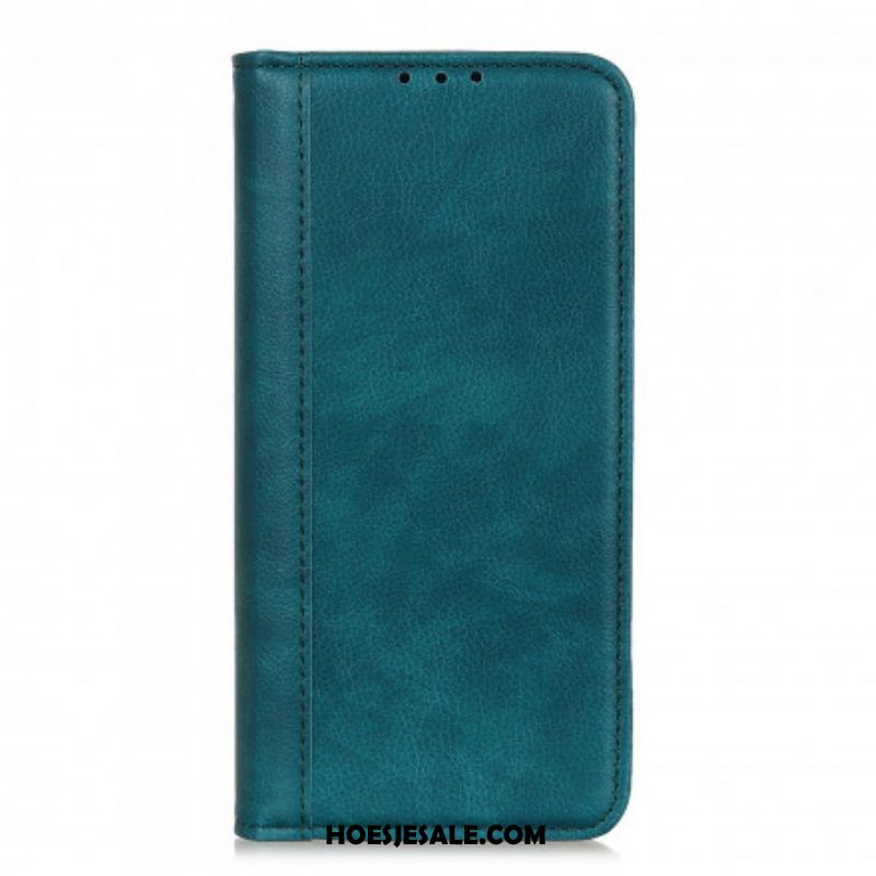 Bescherming Hoesje voor Xiaomi Redmi Note 10 / 10S Folio-hoesje Litchi Split Lederen Versie