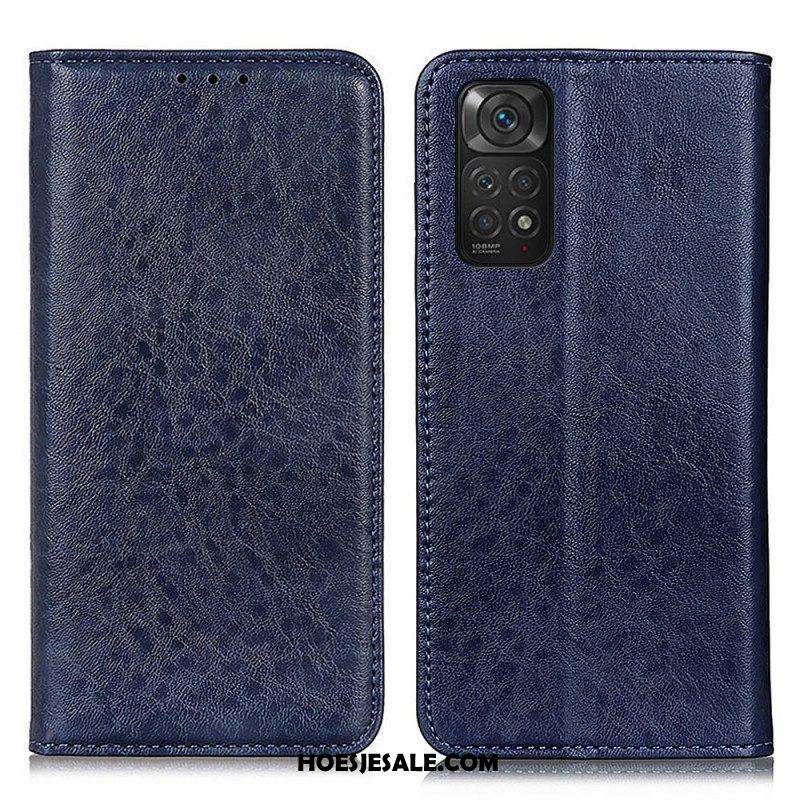 Bescherming Hoesje voor Xiaomi Redmi Note 11 / 11S Folio-hoesje Leer Textuur