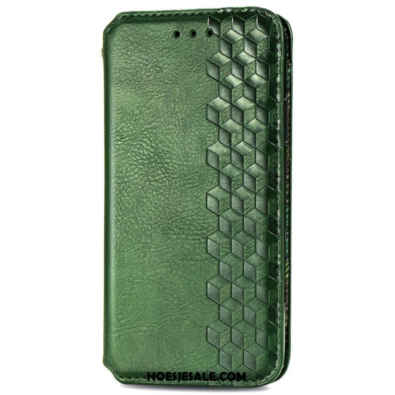 Bescherming Hoesje voor Xiaomi Redmi Note 11 / 11S Folio-hoesje Leereffect Diamanttextuur