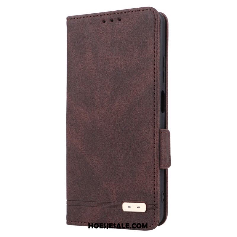 Bescherming Hoesje voor Xiaomi Redmi Note 12 Pro Folio-hoesje Stijlvol Leereffect