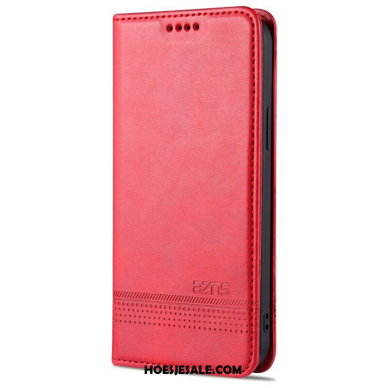 Bescherming Hoesje voor iPhone 13 Pro Folio-hoesje Azns Leerstyling