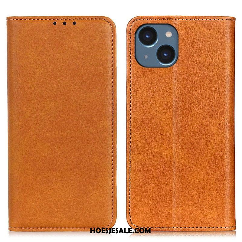 Bescherming Hoesje voor iPhone 14 Plus Folio-hoesje Mat Splitleer