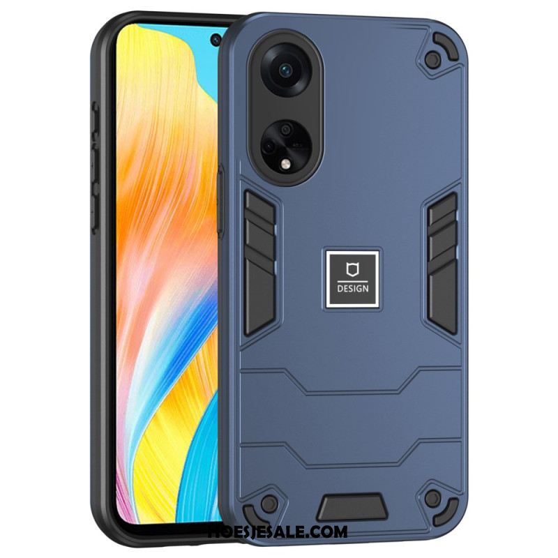 Case Hoesje Oppo A98 5g Telefoonhoesje Hybride Metaaleffect