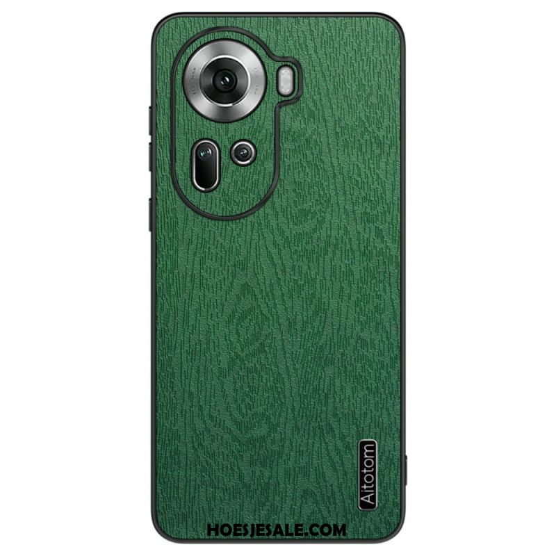 Case Hoesje Oppo Reno 11 5g Telefoonhoesje Kunstleer Met Houteffect