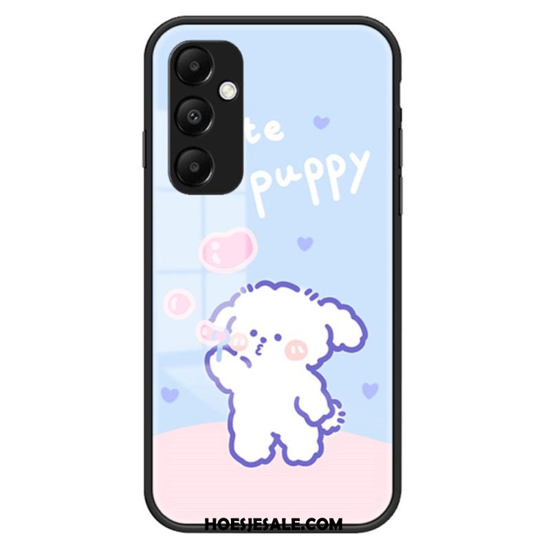 Case Hoesje Samsung Galaxy A55 5g Telefoonhoesje Cartoon Gehard Glas