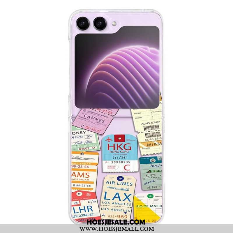 Case Hoesje Samsung Galaxy Z Flip 5 Telefoonhoesje Transparant Reizen