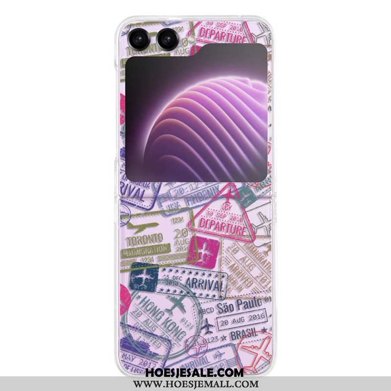 Case Hoesje Samsung Galaxy Z Flip 5 Telefoonhoesje Transparant Reizen