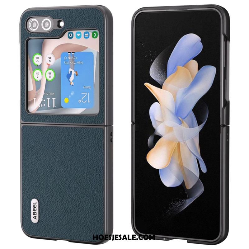 Case Hoesje Samsung Galaxy Z Flip 6 Telefoonhoesje Abeel Ledereffect