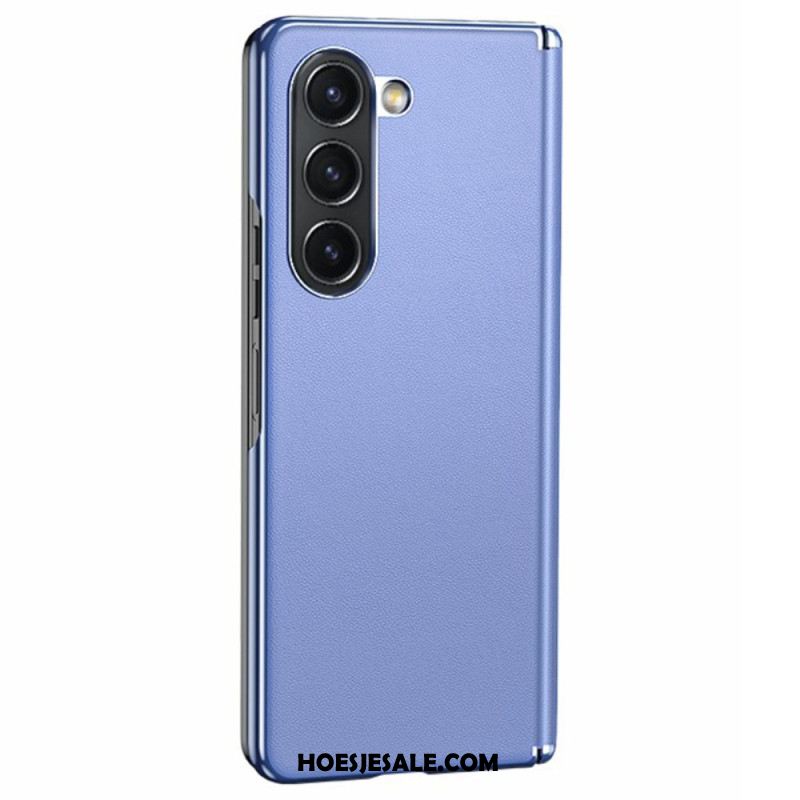 Case Hoesje Samsung Galaxy Z Fold 6 Telefoonhoesje Bescherming Voor Scharnier Met Metaaleffect