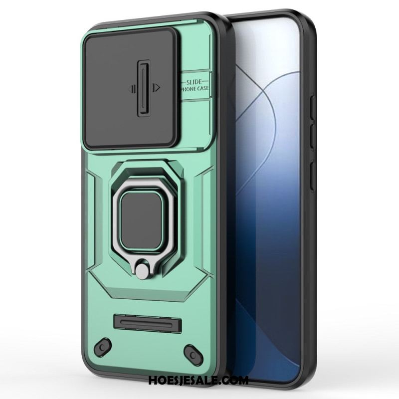 Case Hoesje Xiaomi 14 Telefoonhoesje Valbeveiliging En Verschuifbare Lensbescherming