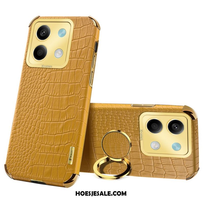 Case Hoesje Xiaomi Redmi Note 13 5g Telefoonhoesje Krokodilstijl Met Steunring