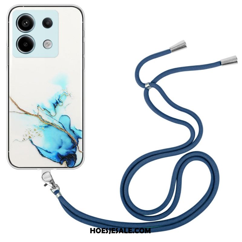 Case Hoesje Xiaomi Redmi Note 13 Pro 5g Telefoonhoesje Met Marmerkoord