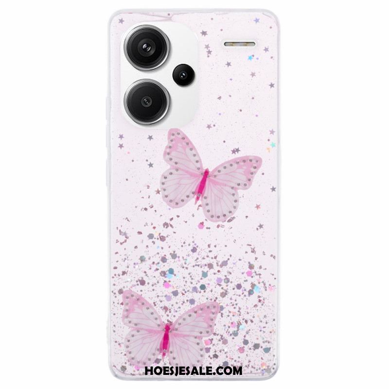 Case Hoesje Xiaomi Redmi Note 13 Pro Plus 5g Telefoonhoesje Glittervlinders