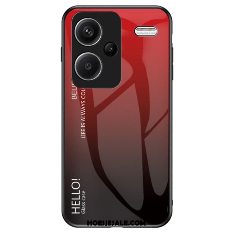 Case Hoesje Xiaomi Redmi Note 13 Pro Plus 5g Telefoonhoesje Gradiënt Gehard Glas