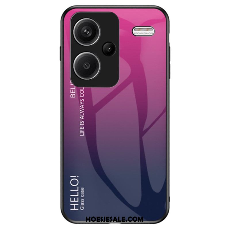 Case Hoesje Xiaomi Redmi Note 13 Pro Plus 5g Telefoonhoesje Gradiënt Gehard Glas