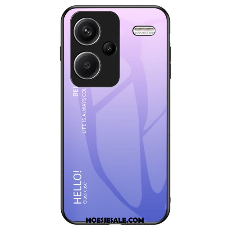 Case Hoesje Xiaomi Redmi Note 13 Pro Plus 5g Telefoonhoesje Gradiënt Gehard Glas